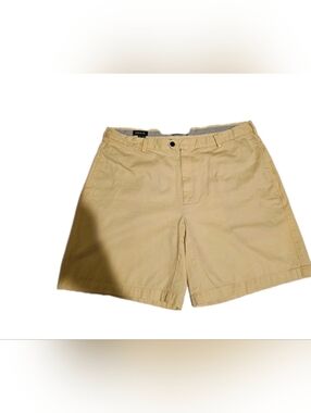 Orvis Mens Chino Shorts Size 42 Yellow Flat Front Pima Cotton Posh Prep Big Tall
